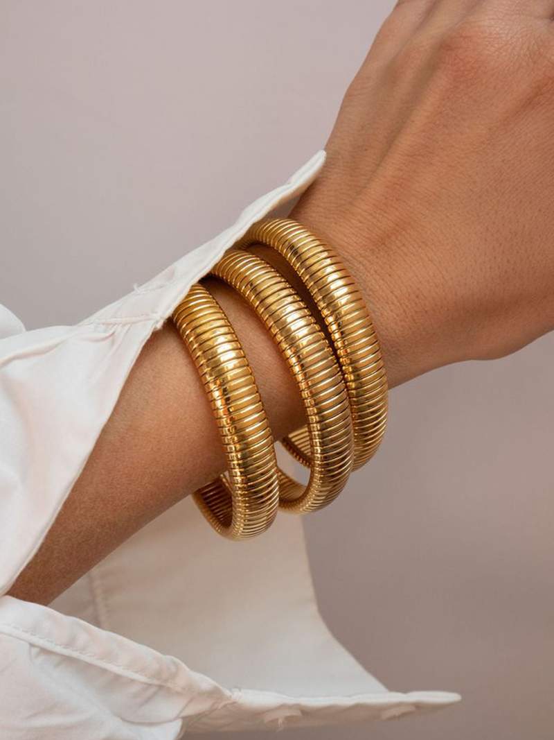 Bracelete canelada feminino