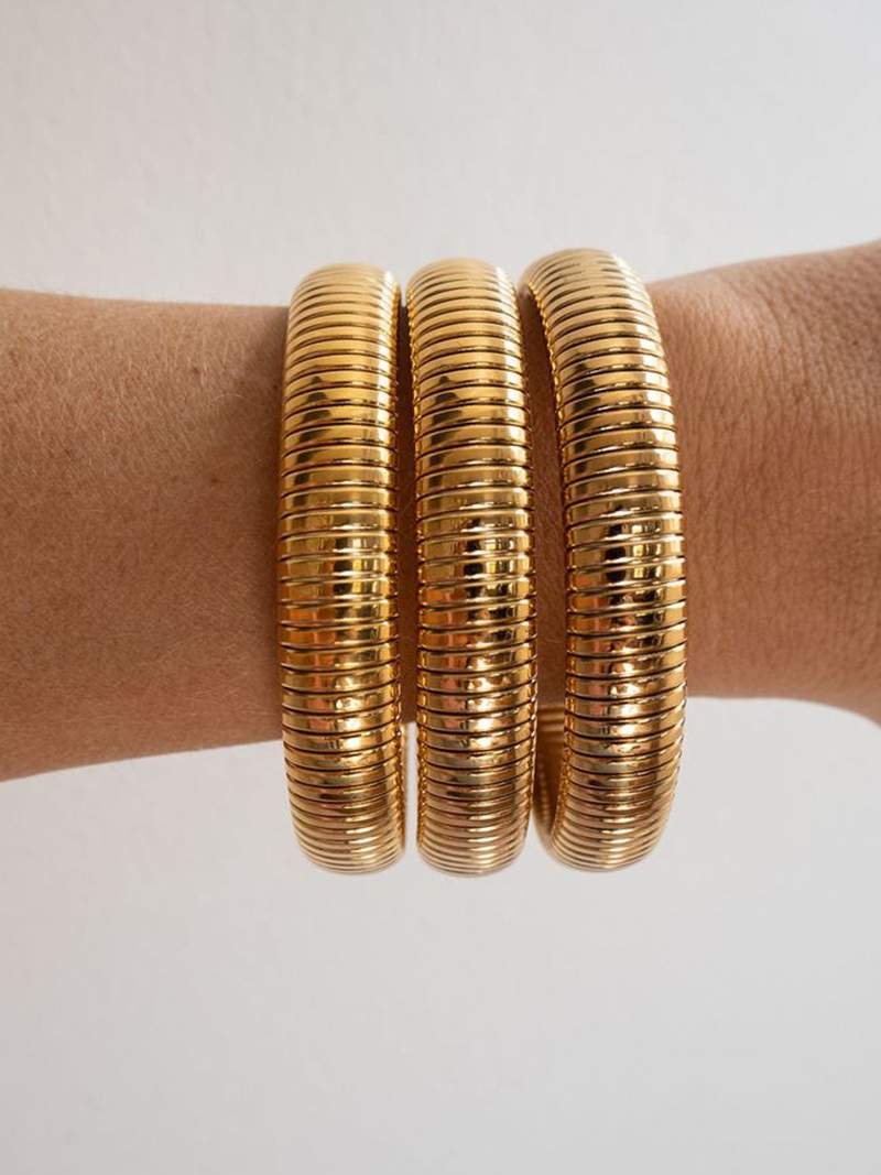 Bracelete canelada feminino