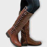 Lúcia - Botins com atacadores elegantes feminino