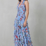 Alice | Vestido Maxi Floral com Decote Cruzado