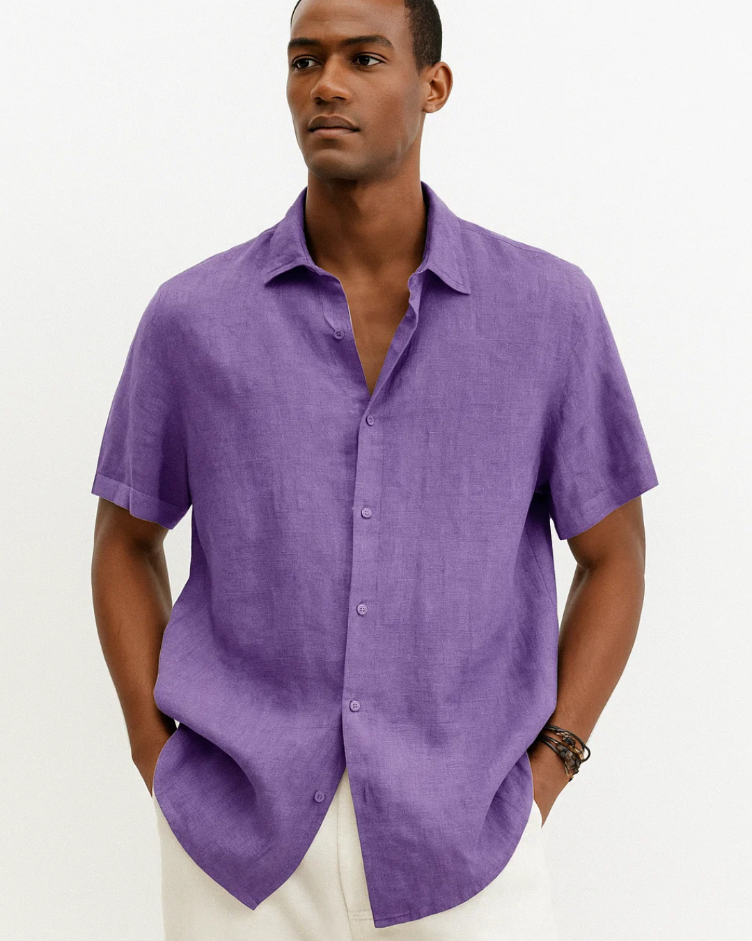 Camisa de Botão - Colarinho Aberto masculino