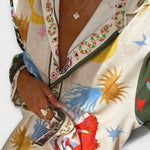 Conjunto de duas peças elegante feminino