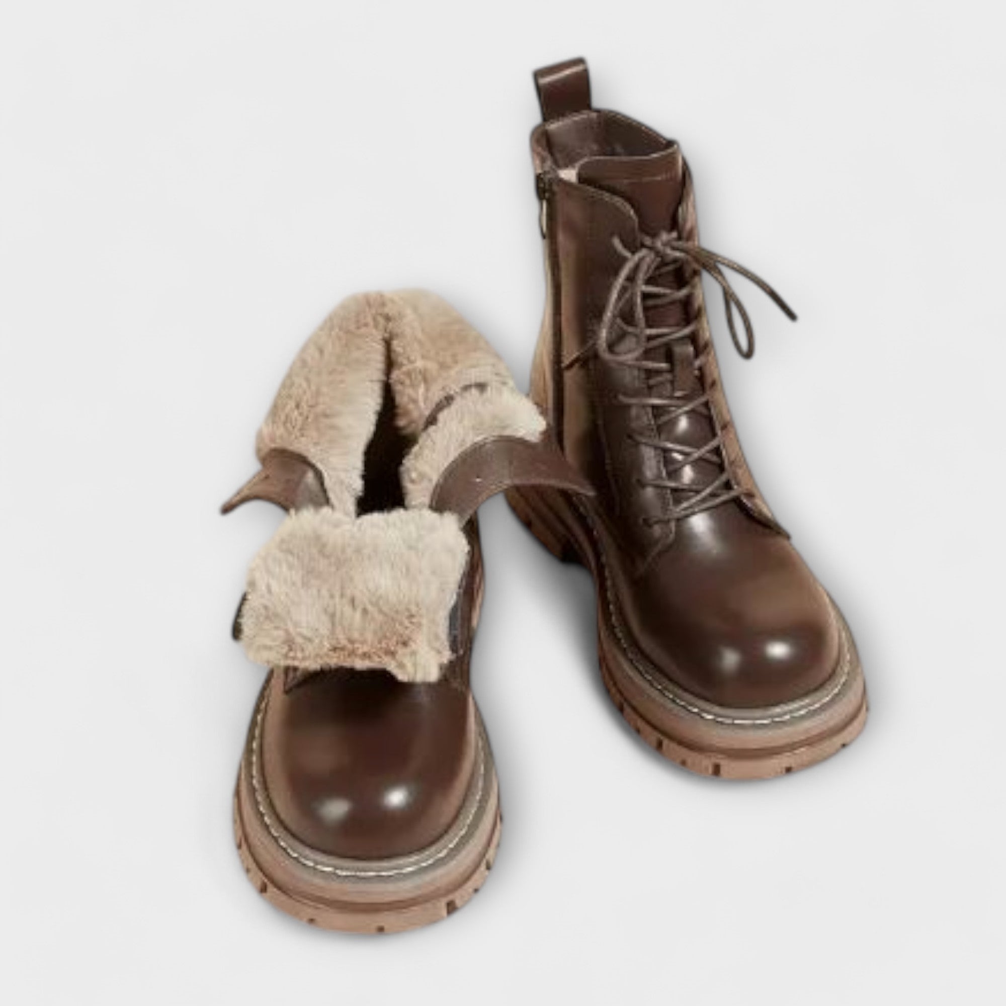 Botas de couro para mulher