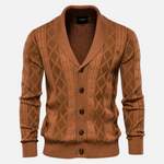 Cardigan Argyle Mistura Suave masculino