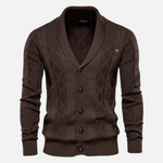 Cardigan Argyle Mistura Suave masculino