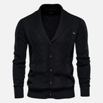 Cardigan Argyle Mistura Suave masculino