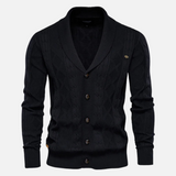 Cardigan Argyle Mistura Suave masculino