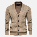 Cardigan Argyle Mistura Suave masculino