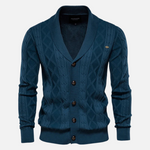 Cardigan Argyle Mistura Suave masculino