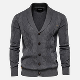 Cardigan Argyle Mistura Suave masculino