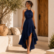 Vestido Noelle – Elegância Fluida com Detalhe Halter