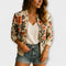 Casaco bomber elegante floral feminino
