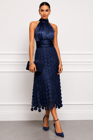 Vestido midi Céline de cerimónia elegante