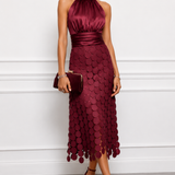 Vestido midi Céline de cerimónia elegante