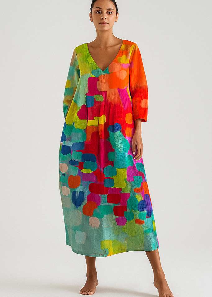 Vestido Fluido com Estampa feminino