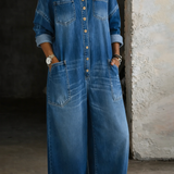 Amara | Macacão Denim Elegância Moderna