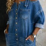 Amara | Macacão Denim Elegância Moderna