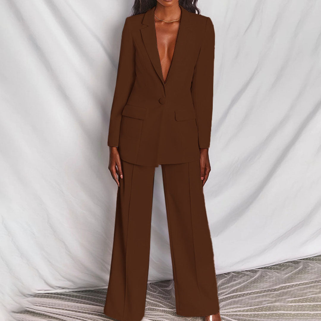 Elegante Blazer e Calças feminino