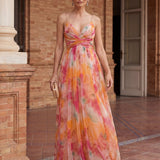 Julieta | Vestido Maxi Floral com Decote Cruzado