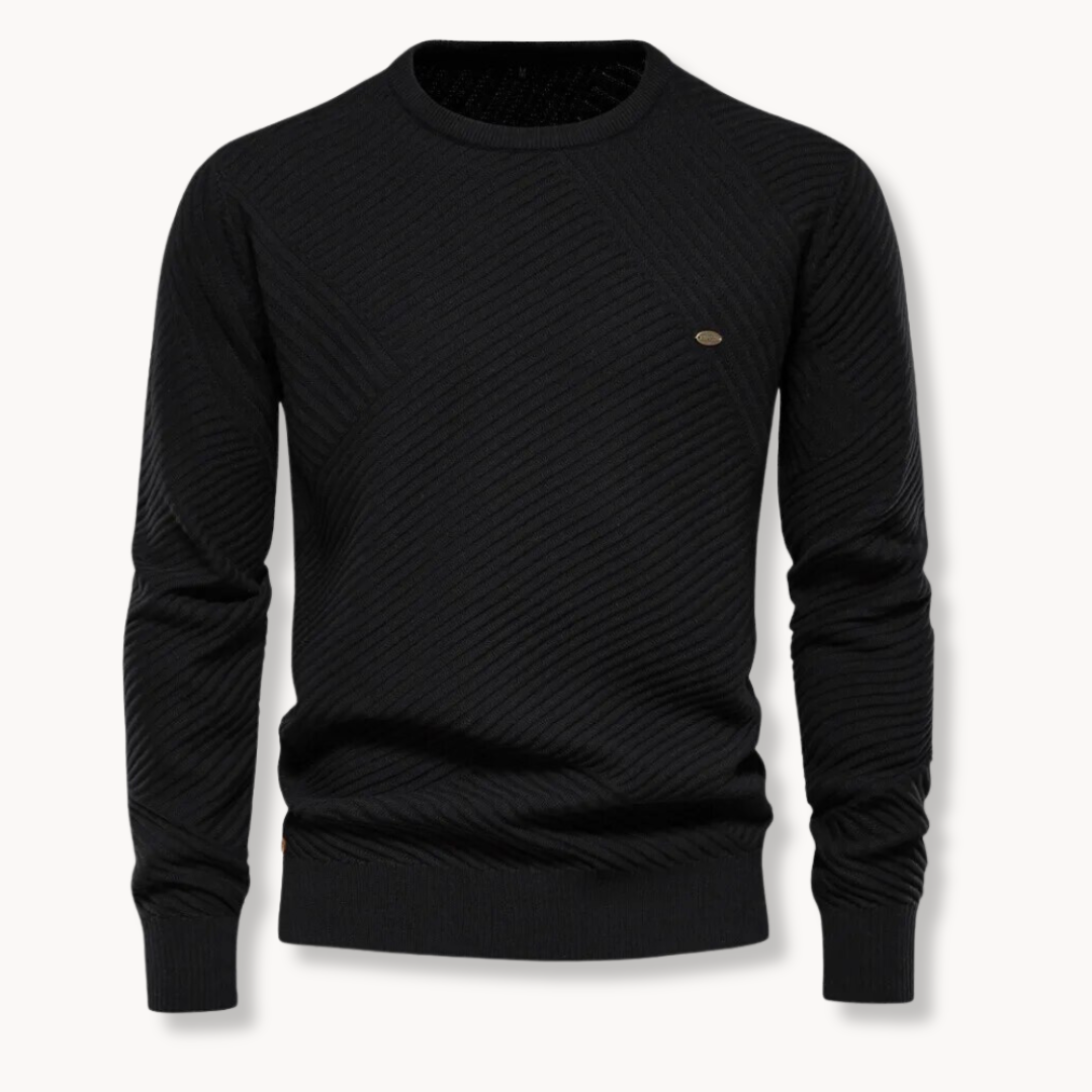 Miguel - Pullover Gola Redonda Canelado masculino