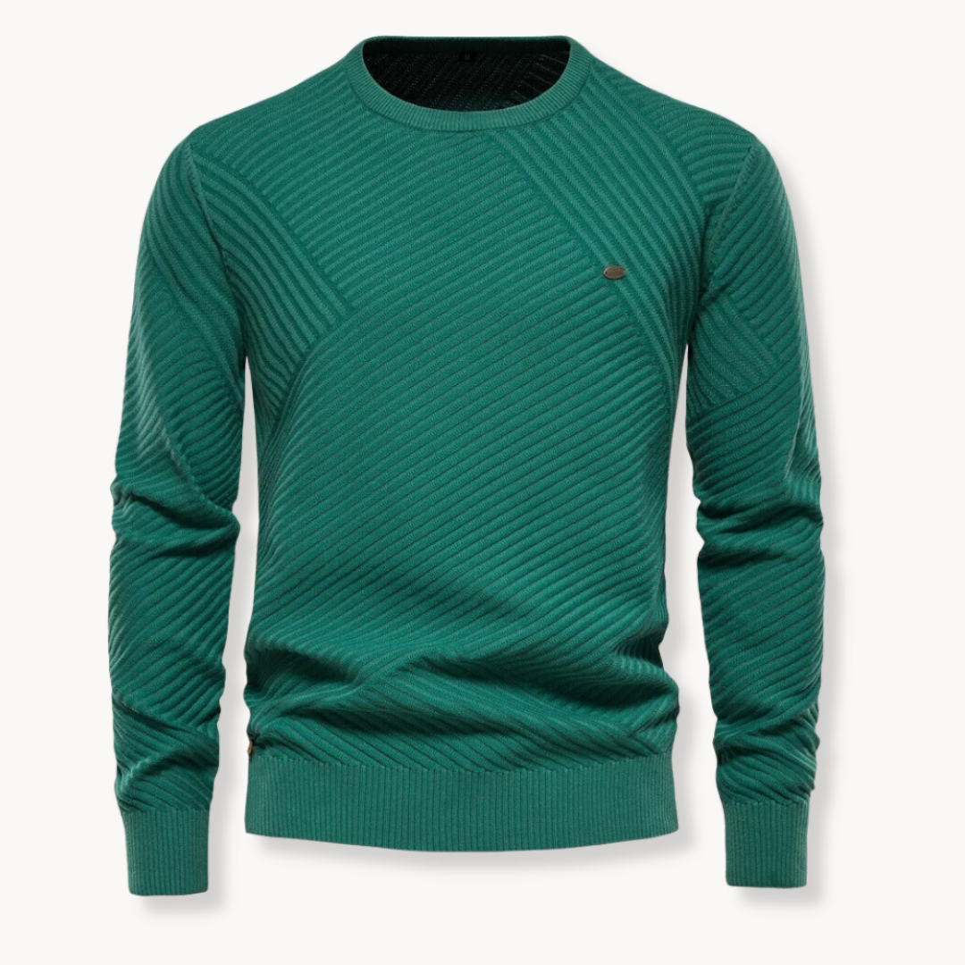 Miguel - Pullover Gola Redonda Canelado masculino