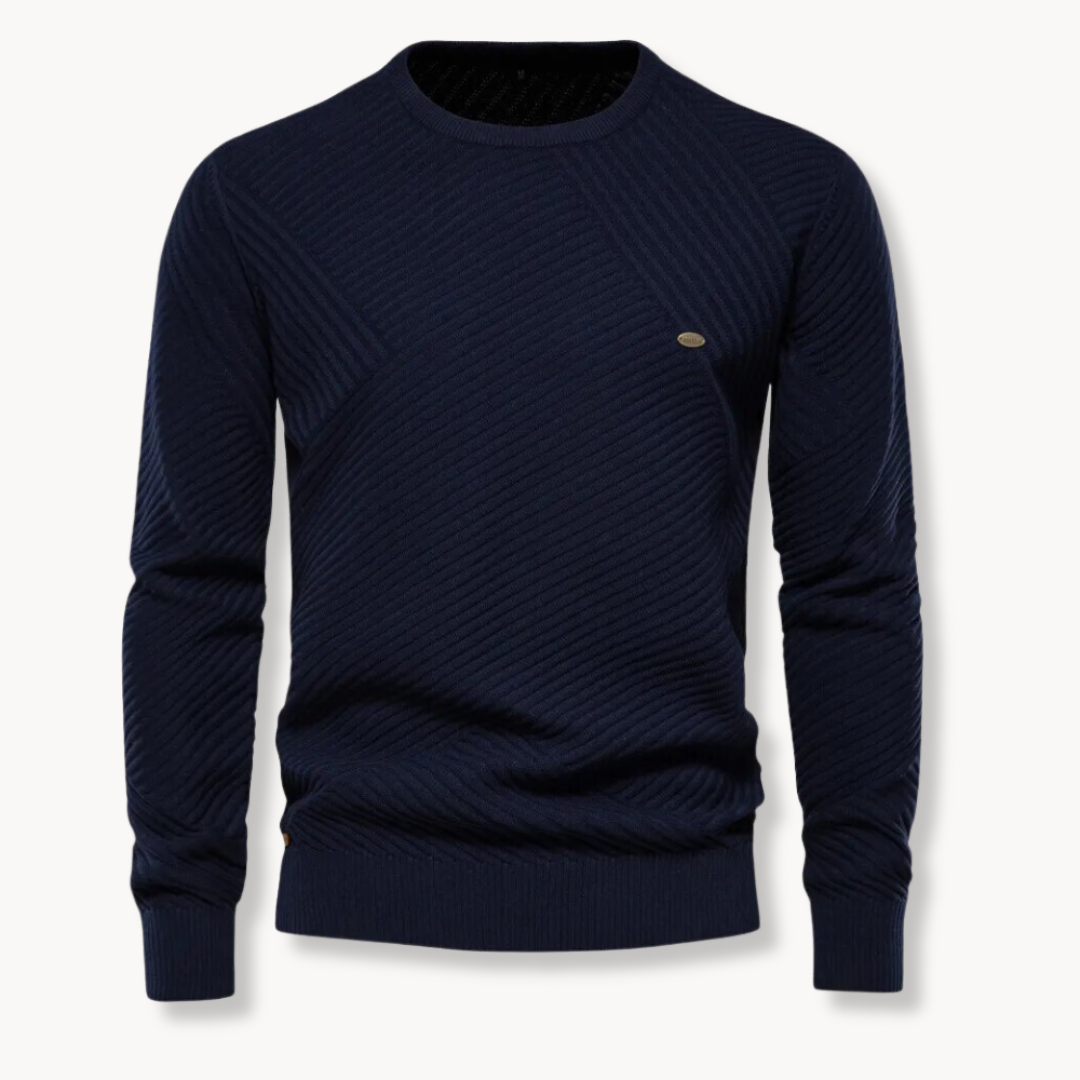 Miguel - Pullover Gola Redonda Canelado masculino