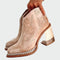Botas de couro bordadas feminino