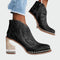 Botas de couro bordadas feminino