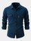 Camisa de Mistura de Denim - Botões masculino