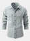 Camisa de Mistura de Denim - Botões masculino