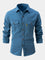 Camisa de Mistura de Denim - Botões masculino