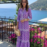 Vestido Lorena Midi Corrente Elegante