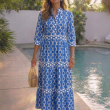 Vestido Lorena Midi Corrente Elegante