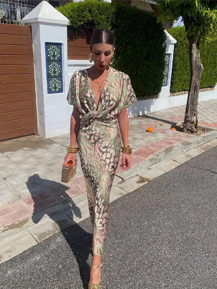 Vestido Floral com Plissado feminino