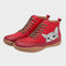 Botas de couro para amantes de gatos feminino