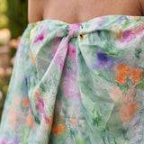 Emília | Vestido Midi Floral de Ombros Descobertos
