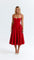 Vestido midi corpete estruturado feminino