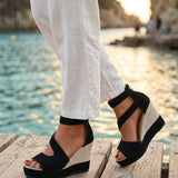 Heloísa – Sandálias de cunha em estilo espadrille