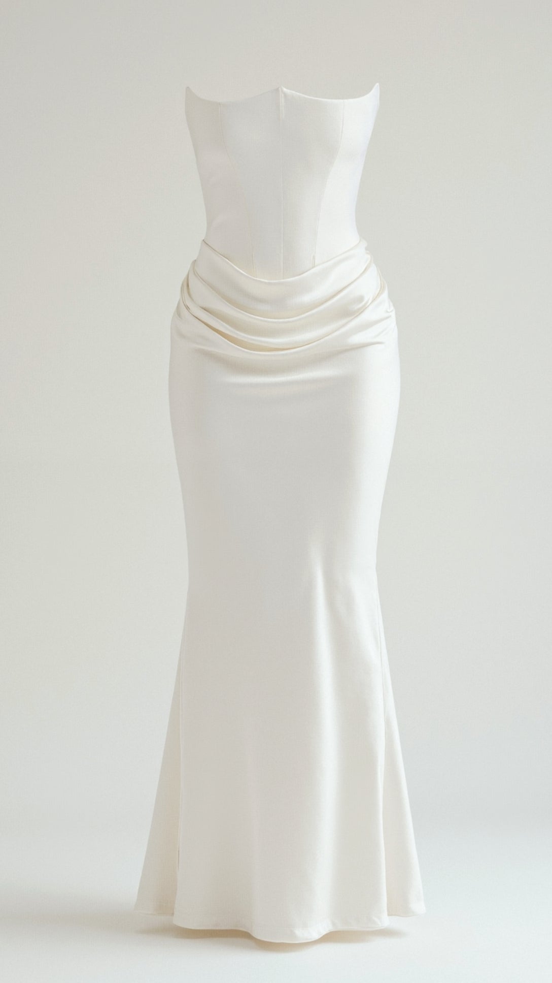 Vestido comprido com corpete feminino