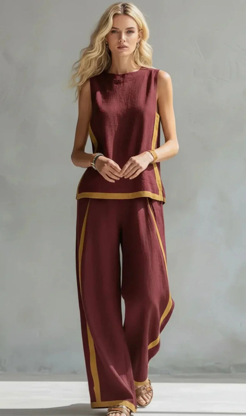 Yasmin | Conjunto bicolor de linhas modernas