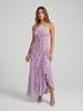 Leonor | Vestido longo plissado com volantes