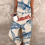 Callinda | Macacão náutico com estampado de sardinhas