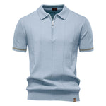 Polo de Meio Zíper - Textura Vertical masculino