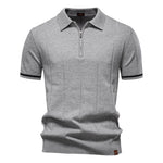 Polo de Meio Zíper - Textura Vertical masculino