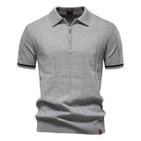 Polo de Meio Zíper - Textura Vertical masculino