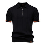 Polo de Meio Zíper - Textura Vertical masculino