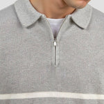 Constantino - Sweater Meio Zíper Listrado masculino