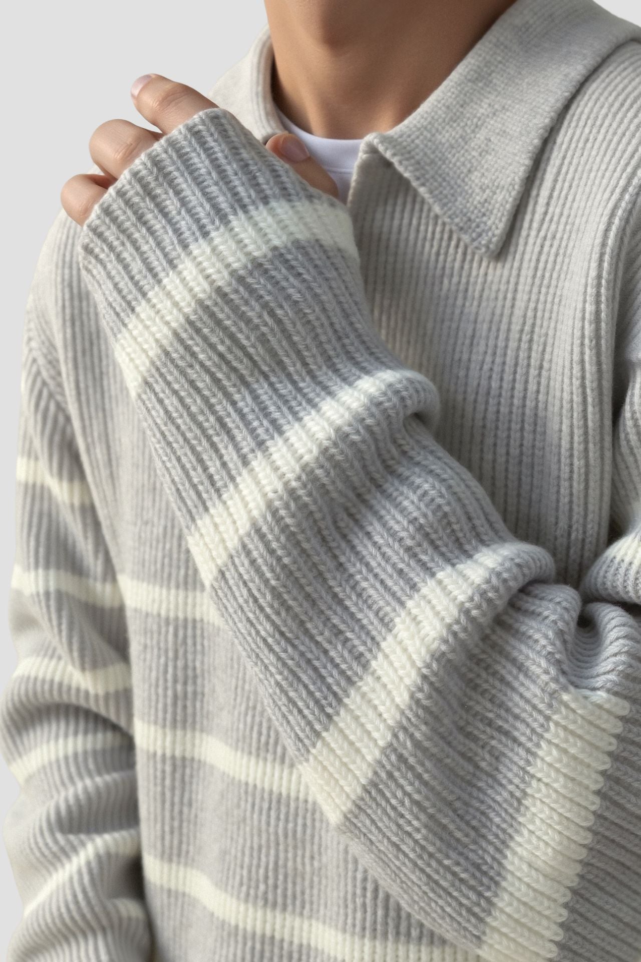 Constantino - Sweater Meio Zíper Listrado masculino
