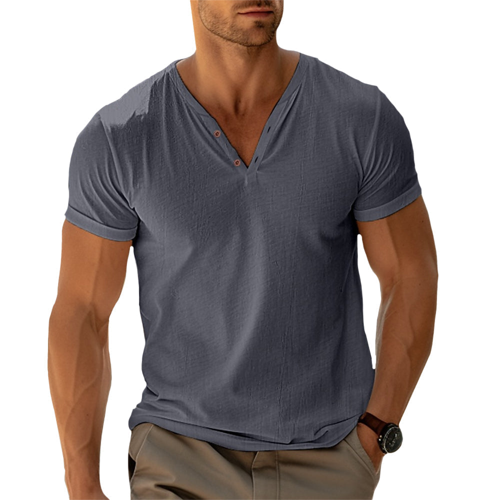 Camisa Henley - Corte Ajustado Movimento masculino