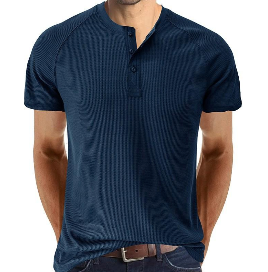 Camisa Henley - Abertura de Botões masculino